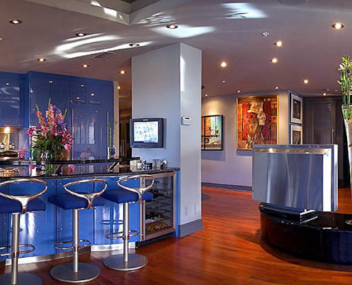 Custom Home Solutions Calgary Kitchens Beautiful in Blues