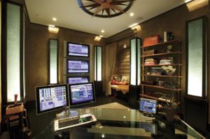 Custom Home Automation Calgary Office Study In Plasma TV