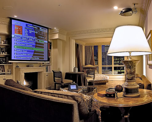 Custom Home Automation Dining Hidden Theater