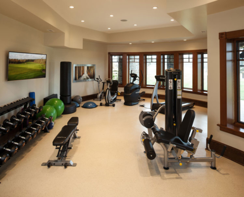 custom home gym audio video automation in Calgary at k&w audio