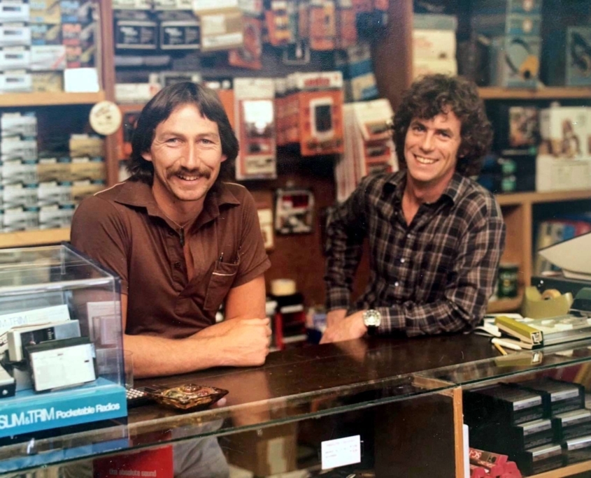 Photo of original owners of K&W Audio in 1978.