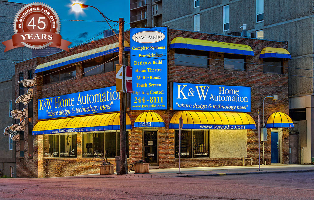 Audio Visual shop in Calgary, Alberta offering Smart Home Automation, Home Theatre, and Stereo Systems to southern Alberta. K&W Audio for high end, hifi audio video.