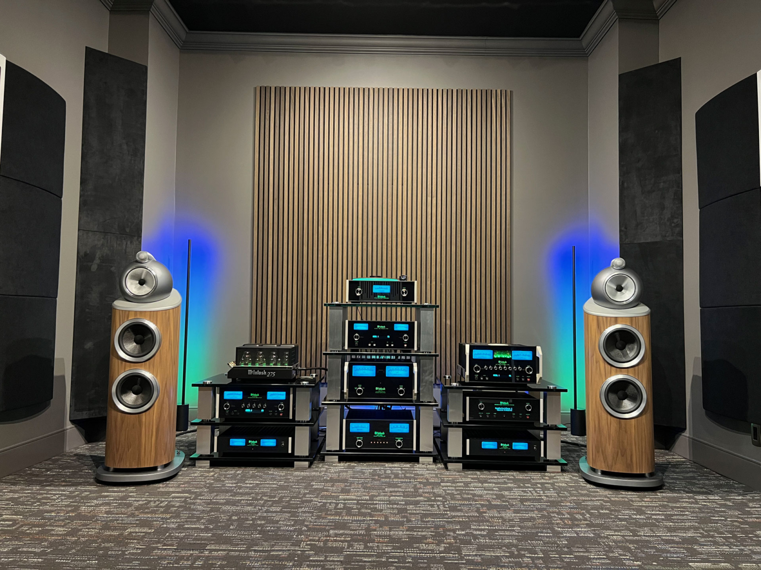 Home Electronics Products Hi-Fi Brands in Calgary, Alberta, featuring McIntosh speakers.