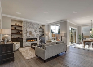 Martin Logan in ceiling speakers living room